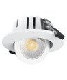 LEDlife Dim2Warm+CCT 7W hvid indbygningsspot - Roterbar, Hul: Ø6,8 cm, Mål: Ø8,3 cm, RA96, hvid kant, dæmpbar, 230V