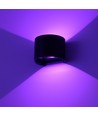 6W Væglampe - IP65, Rund, Tuya, Sort, Op/ned, Justerbar, Inde / ude, Inkl. lyskilde