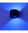 6W Væglampe - IP65, Rund, RGB + CCT Tuya, Sort, Op/ned, Justerbar, Inde / ude, Inkl. lyskilde