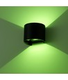 6W Væglampe, Hue kompatibel - IP65, Rund, RGB+CCT, Zigbee, sort, op/ned, justerbar, inde / ude, inkl. lyskilde