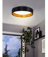 EGLO Maserlo LED Loftlampe Ø38 24W i Sort/Guld