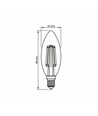 C35 LED-pære 6W E14 - kultråd, ravfarvet, ekstra varm hvid, 230V, 680 lm, forbrug 6W