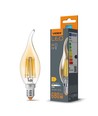 C35 LED-pære 6W E14 - kultråd, flamme, ravfarvet, ekstra varm hvid, 230V, 680 lm