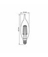 E14 6W LED filament kertepære med flamme - C35, 806lm, 4000K, flicker free, erstatter 60W