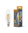 C35 LED-pære 6W E14 - kultråd, varm hvid, 230V, 806lm