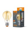 A60 LED-pære 10W E27 - kultråddesign, ravfarvet, ekstra varm hvid, 230V, 1050lm