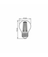 G45 LED-pære 6W E27 - kultråd, varm hvid, 230V, 806lm