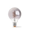 G95 LED-pære 4W E27 - kultråd, dæmpbar, spiral, gråtonet / askfarvet, ekstra varm hvid, 230V, lysstyrke 100, forbrug 4