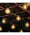 G95 LED-pære 7W E27 - kultråd, dæmpbar, ravfarvet, ekstra varm hvid, 230V, 700lm, forbrug 7W
