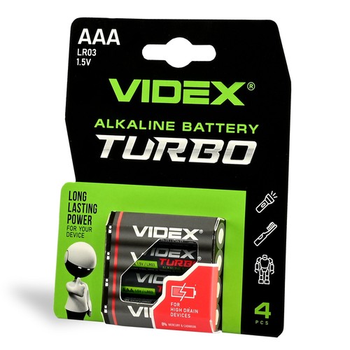 Alkaline batteri - Turbo LR03T/AAA, 4 stk