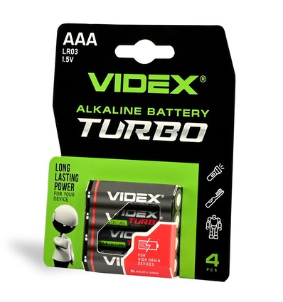 Alkaline batteri - Turbo LR03T/AAA, 4 stk