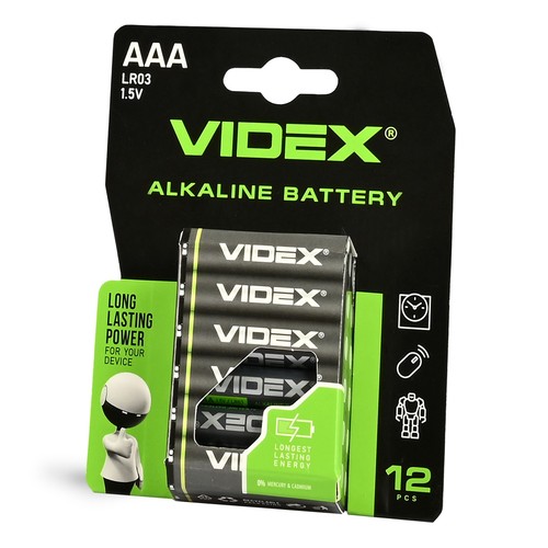 12 stk LR03/AAA - Alkaline batteri