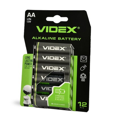 12 stk LR6/AA - Alkaline batteri