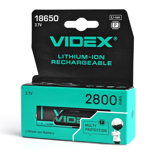Lithium-ion batteri - 18650-P 2800mAh, med termisk beskyttelse