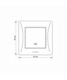 Binera 1-polet krydsafbryder - Hvid, IP20 indendørs, 10A, 86 x 86 mm