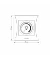 Led-dimmer 200W til europadåse - hvid