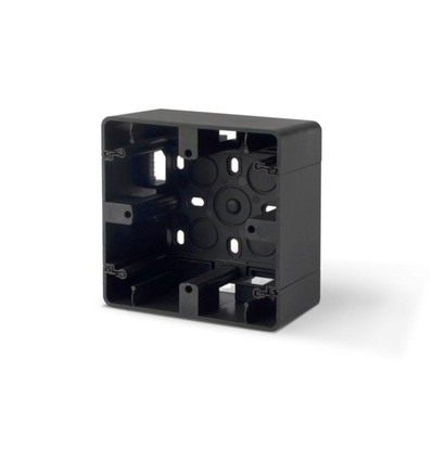 BINERA 1-modul underlag til stikkontakt/afbryder - 86x86x45 mm, IP20, sort grafit