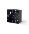 BINERA 1-modul underlag til stikkontakt/afbryder - 86x86x45 mm, IP20, sort grafit