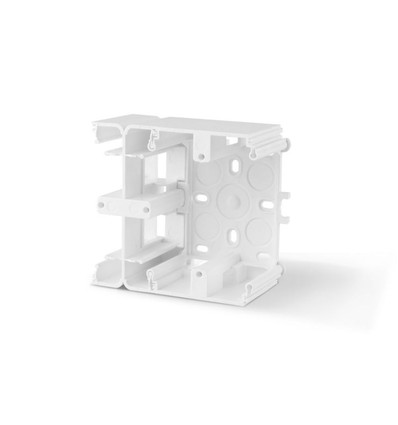 BINERA underlag til stikkontakt/afbryder - Hvid, IP20, 93x86x45mm, overflademontering