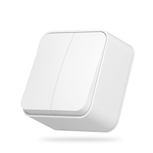 2-polet påbygningsafbryder - 68x68mm, IP20, hvid