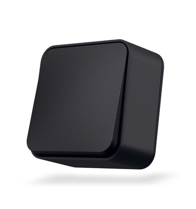 1-kanals påbygningsafbryder - 68x68mm, IP20, sort