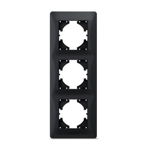 Ramme - 3-modul, Lodret, Sort.
