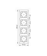 4-huls lodret ramme, sort grafit - BINERA, IP20, 86x299 mm