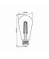 St64 LED-bulb 6W E27 - kultråd, dæmpbar, ravfarvet, ekstra varm hvid, 230V, 550lm, forbrug 6W
