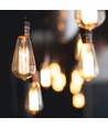 St64 LED-bulb 6W E27 - kultråd, dæmpbar, ravfarvet, ekstra varm hvid, 230V, 550lm, forbrug 6W