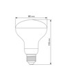 R80 LED plantevækstpære 9W E27 - Fito, 230V