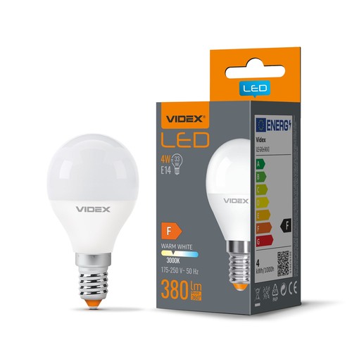 G45 LED-pære 4W E14 - varm hvid, 230V, 380 lm
