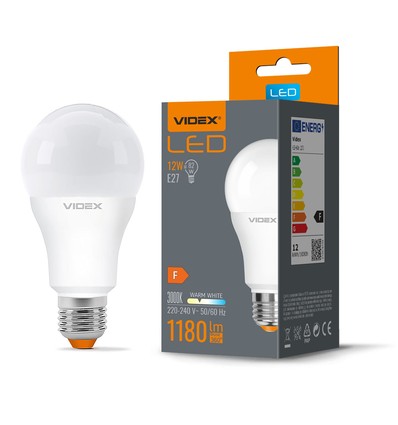 12W LED pære - A60, varm hvid, E27, 230V