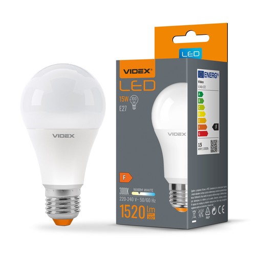 A65 LED-pære 15W E27 - varm hvid, 230V, 1520lm