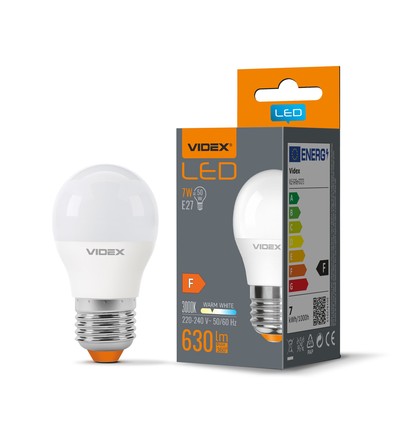 G45 LED-pære 7W E27 - varm hvid, 230V, 630lm