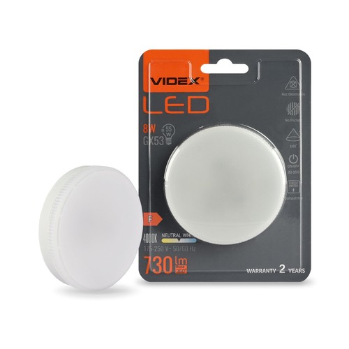 Led-pære 8W GX53 - neutral hvid, 230V, 730lm