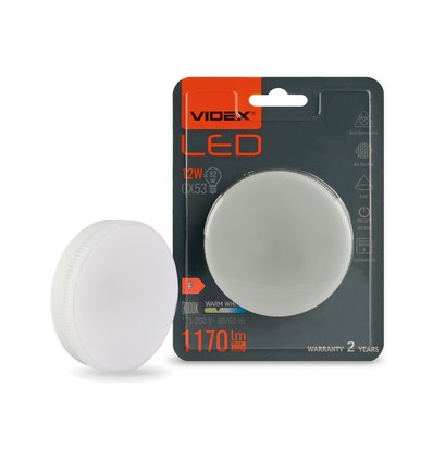Led-pære 12W GX53 - varm hvid, 230V, 1170lm, 12W forbrug