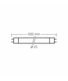 60cm T8 LED-rør 10W - glas, kold hvid, 230V, 1050lm, forbrug 10W