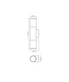 Arkitektonisk LED-armatur - spænding: 230V, forbrug: max 2x30