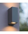 Aron armatur GU10 - facade dobbeltbelyst, 2xGU10, grå, 230V