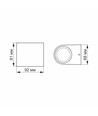 Pelle facadebelysning 3W - sort, 230V, lysstyrke 270, forbrug 3