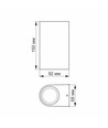 Pelle armatur 6W - facade dobbelt-sidet, sort, 230V, lysstyrke 600, forbrug 6