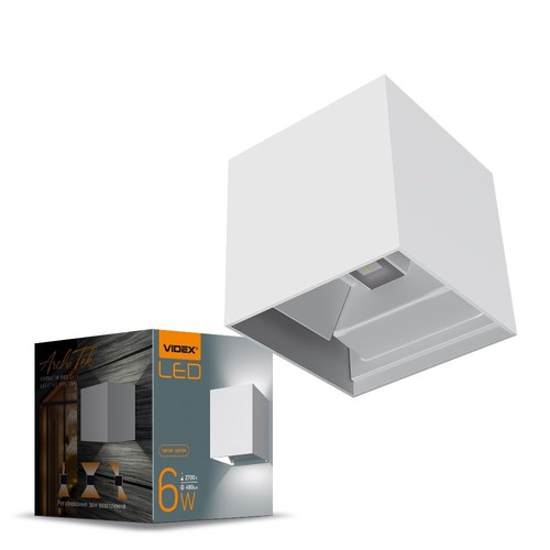 Eric armatur 6W - facade dobbelt-sidet, hvid, 230V, lysstyrke 580, forbrug 6