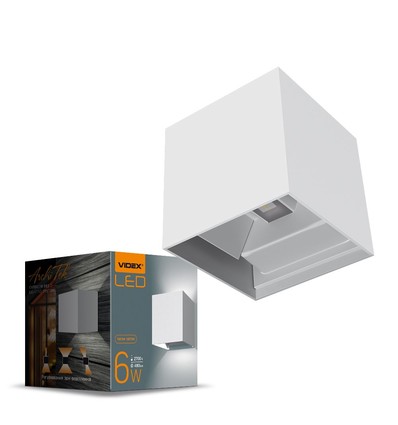 Eric armatur 6W - facade dobbelt-sidet, hvid, 230V, lysstyrke 580, forbrug 6