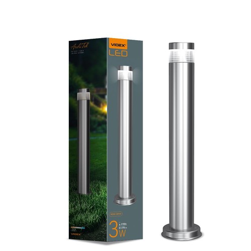 60 cm Luka havelampe 3W - sølv, 230V, lysstyrke 300, forbrug 3