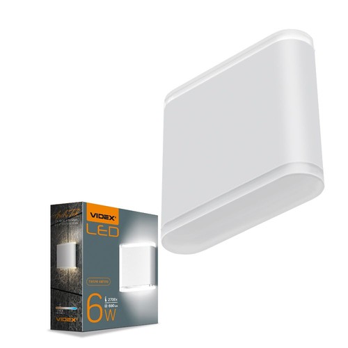Evan armatur 6W - facade dobbeltsidet, hvid, 230V, lysstyrke 660, forbrug 6