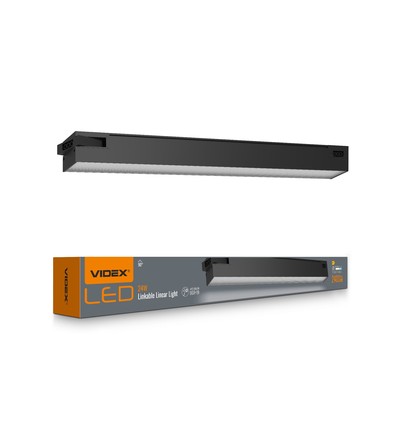 60 cm LED sammenkoblingsbar lineær lys 24W - 5000K, sort, 230V, lysstyrke 2400, forbrug 24