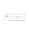 60 cm LED sammenkoblingsbar lineær lys 24W - 5000K, sort, 230V, lysstyrke 2400, forbrug 24