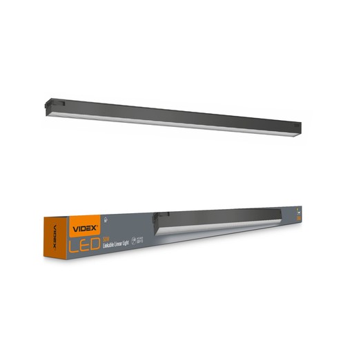 120 cm kædebar linjelys 50W - led, 5000K, sort, 230V, 5000lm