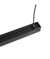 120 cm kædebar linjelys 50W - led, 5000K, sort, 230V, 5000lm