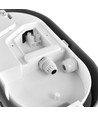 15W LED bulkhead væg/loftlampe - IP65, 1200lm, 5000K, grå, IK07, oval